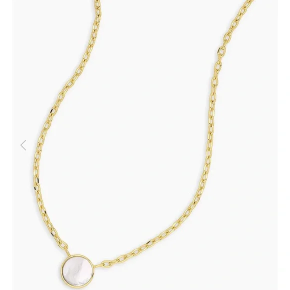 NWT! Beautiful! Gorjana Rose Marble Coin Necklace - Picture 2 of 6